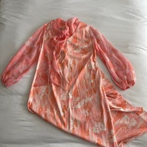 Vintage 70's Gayle Evans floral maxi dress